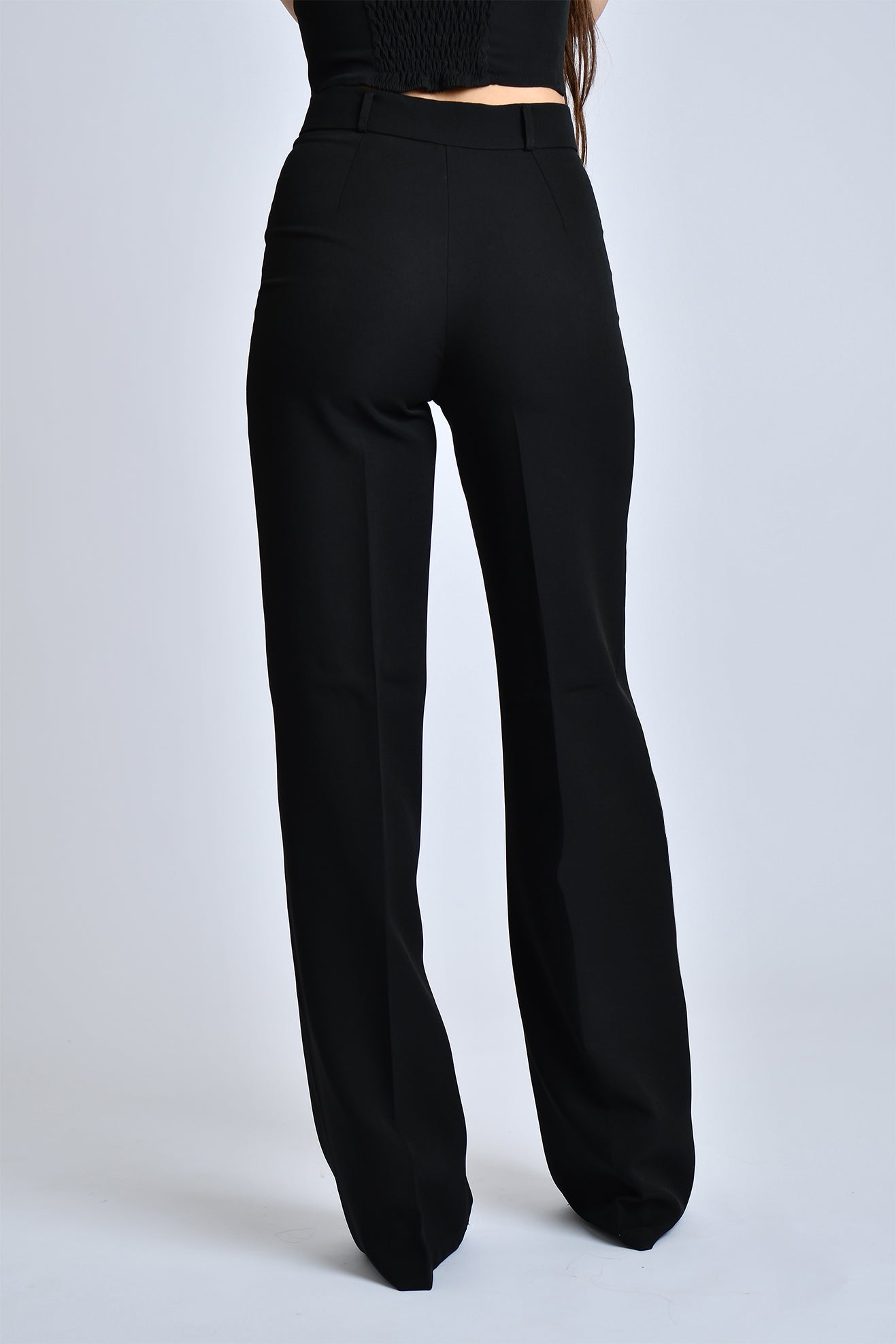 High waist wide-leg tailoring trousers