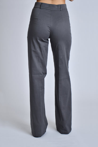 High waist wide-leg tailoring trousers