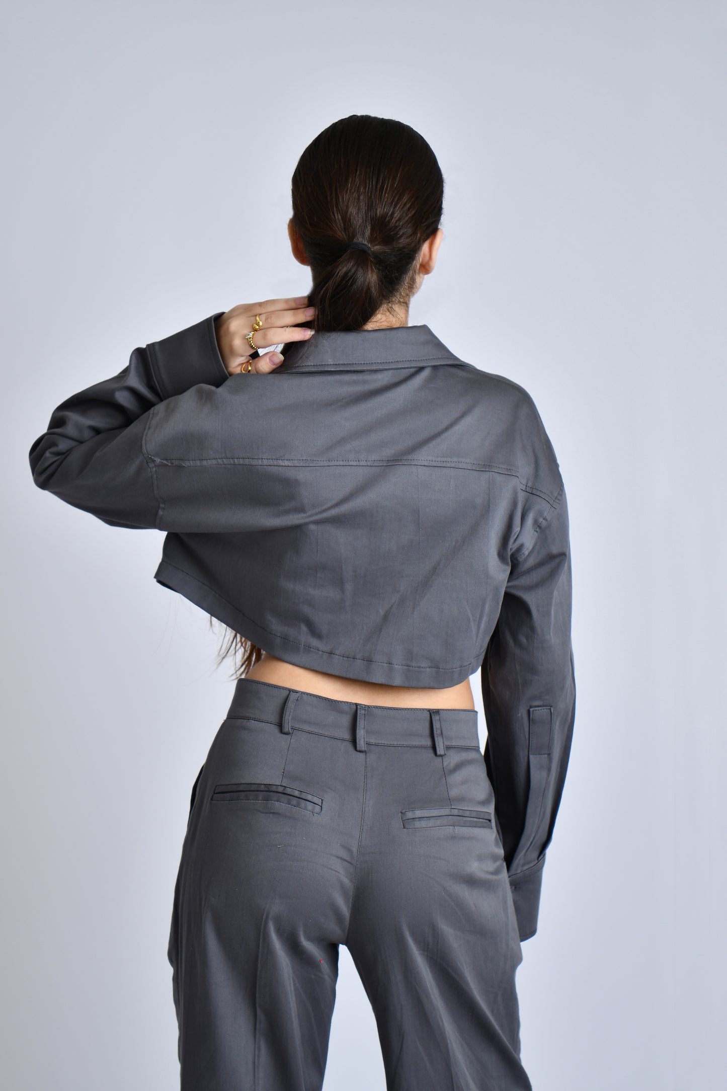 Cropped jacket with pocket