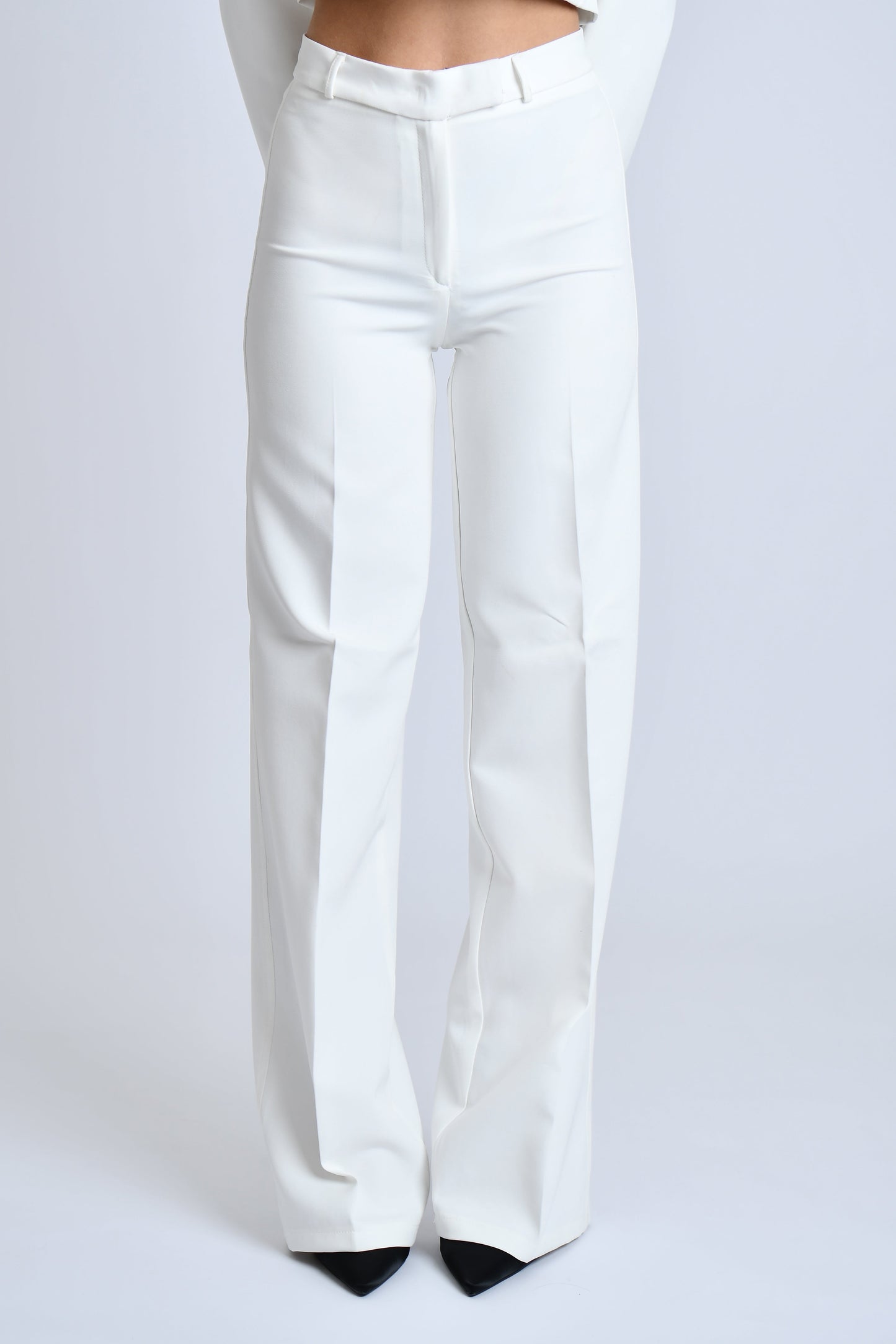 High waist wide-leg tailoring trousers