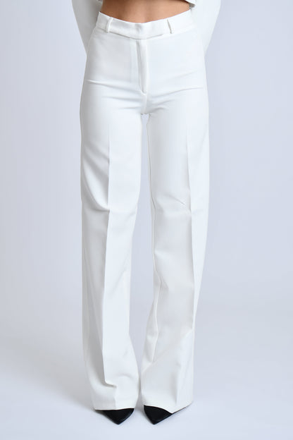 High waist wide-leg tailoring trousers