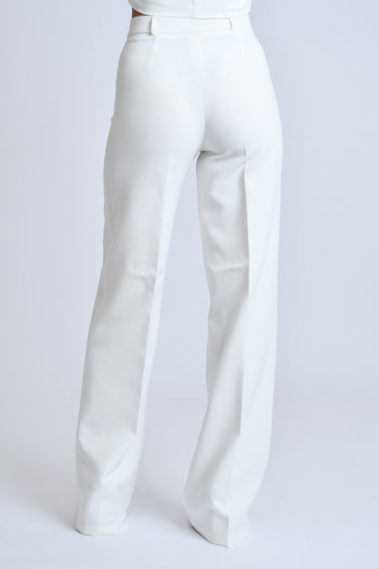 High waist wide-leg tailoring trousers