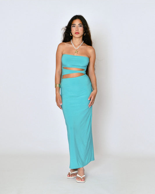 Cut-out Bandeau Midi Dress